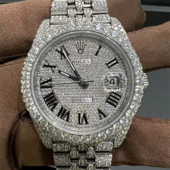 Iced Out VVS Moissanite Watch (Bust Down Rollie Edition 1)