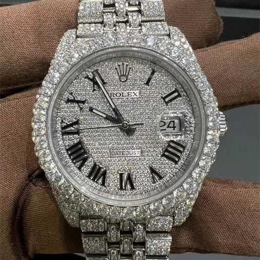 Iced Out VVS Moissanite Watch (Bust Down Rollie Edition 1)
